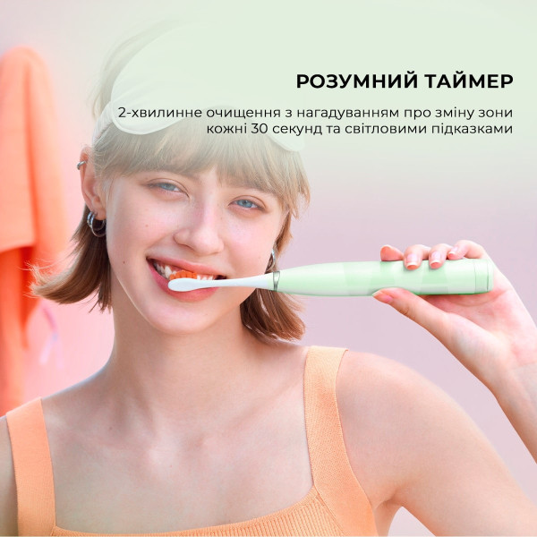 Фото - Зубна щітка електрична Oclean Flow S Electric Toothbrush Green (6970810557336)