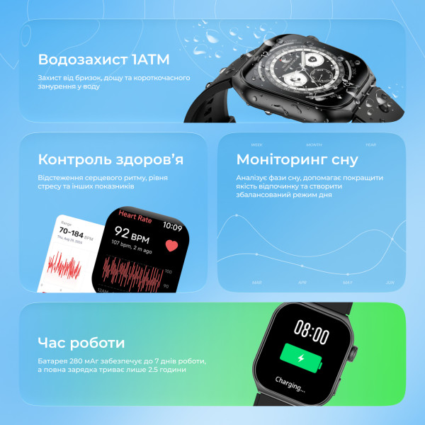 Фото - Смарт-часы Proove Moment Black (SMPR00002201)