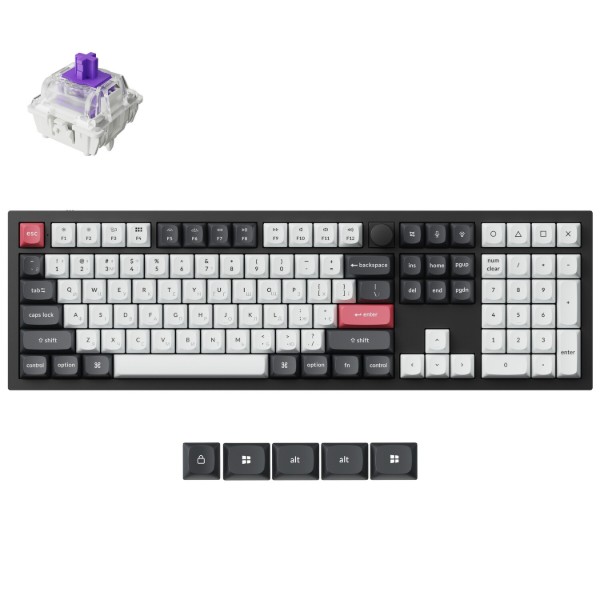 Фото - Клавіатура бездротова Keychron Q6 HE Magnetic Switch Black RGB (Q6H-M1-UA)