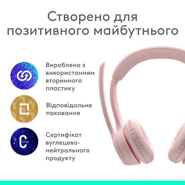 Фото - Гарнитура беспроводная Logitech Zone 300 Bluetooth Rose (981-001412)