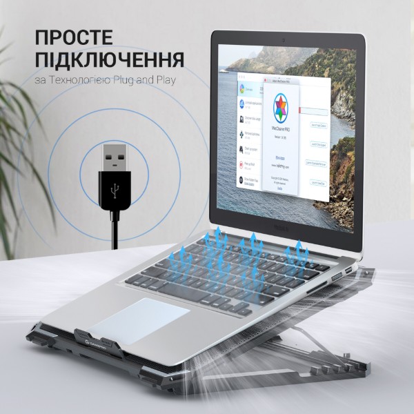 Фото - Підставка під ноутбук охолоджуюча GamePro CP485 Black