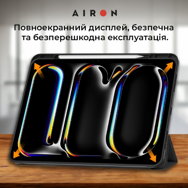 Фото - Чехол для планшета AIRON Premium SOFT for Apple iPad Pro 11 2024 с защ. пленкой и салфеткой Black (4822352781128)
