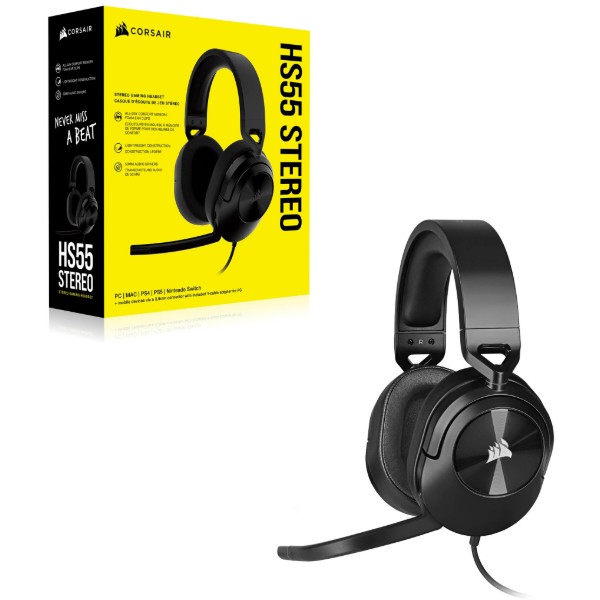 Фото - Гарнитура проводная игровая Corsair HS55 Stereo Headset Carbon (CA-9011260-EU)