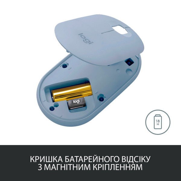 Фото - Мышь беспроводная Logitech Pebble M350 USB Blue/Grey (910-005719)