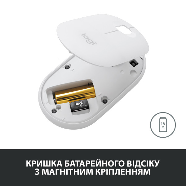 Фото - Мышь беспроводная Logitech Pebble M350 USB White (910-005716)