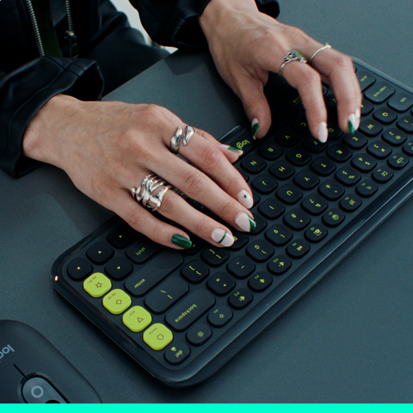 Фото - Уцінка - Клавіатура бездротова Logitech POP Icon Keys Graphite UKR (920-013157)