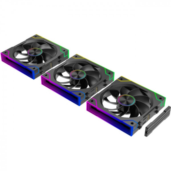 Фото - Корпусний вентилятор Xilence GAMING XPF360R.ARGB PWM REVERSE 3х120mm (XF073)