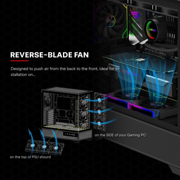 Фото - Корпусний вентилятор Xilence GAMING XPF360R.ARGB PWM REVERSE 3х120mm (XF073)