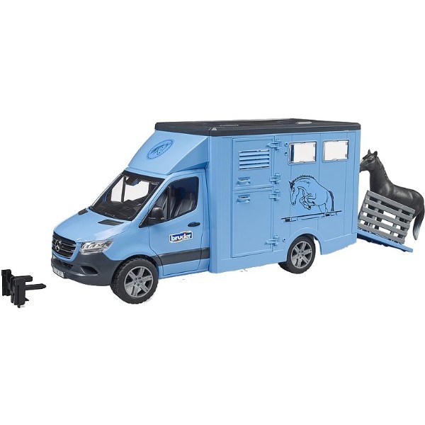 Фото - Автотранспорт BRUDER MB Sprinter для первезення тварин з конем (02674)