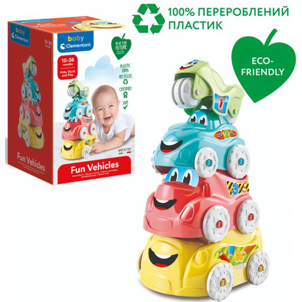 Фото - Пірамідка Clementoni Fun Vehicles (17111)