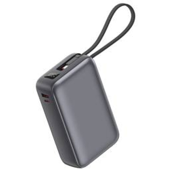 Фото - Батарея мобильная Xipin T191LP 30000mAh PD65W Built-In USB-C Cable Gray