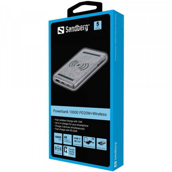 Фото - Батарея мобільна Sandberg PD 20W 10000 mAh (420-61)