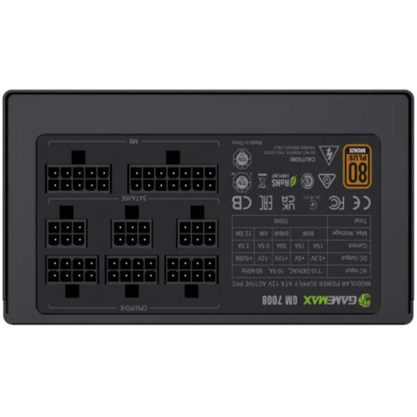 Фото - Блок живлення для ПК Gamemax GM 700B Fully-modular New