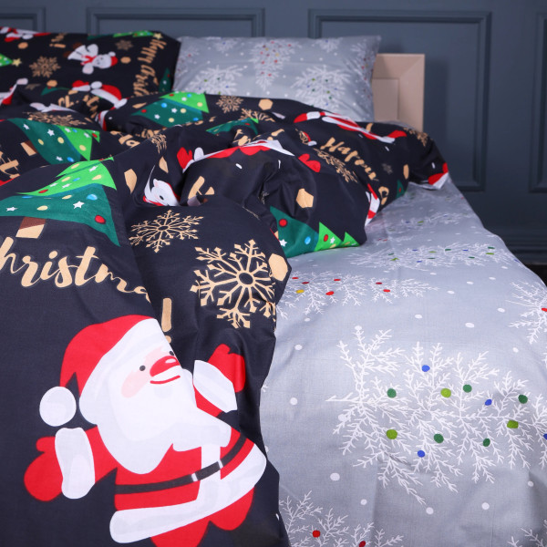 Фото - Комплект постільної білизни MirSon Бязь 17-0678 Frosty Fun 175х210 см (2200010217438)