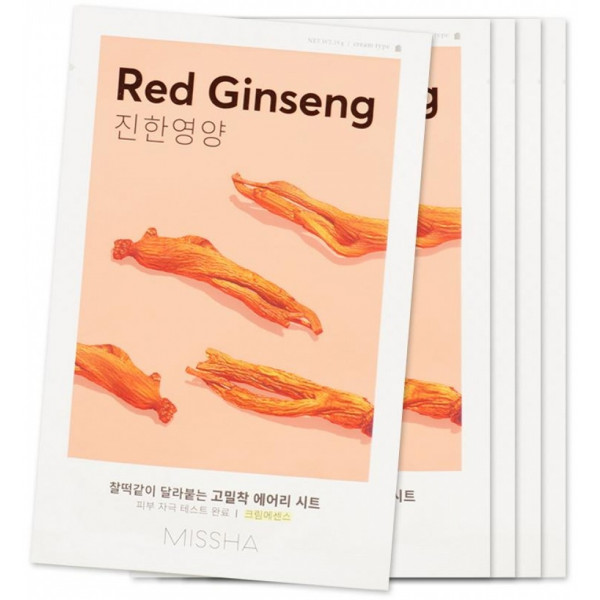 Фото - Маска для лица Missha Airy Fit Red Ginseng 19 г (8809581454774)