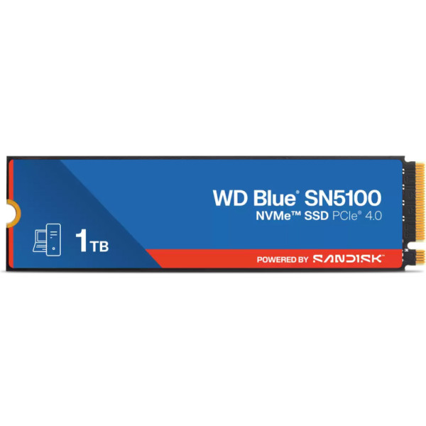 Фото - Жорсткий диск внутрішній Western Digital SSD 1Tb SN5100 NVMe (WDS100T5B0E) Blue