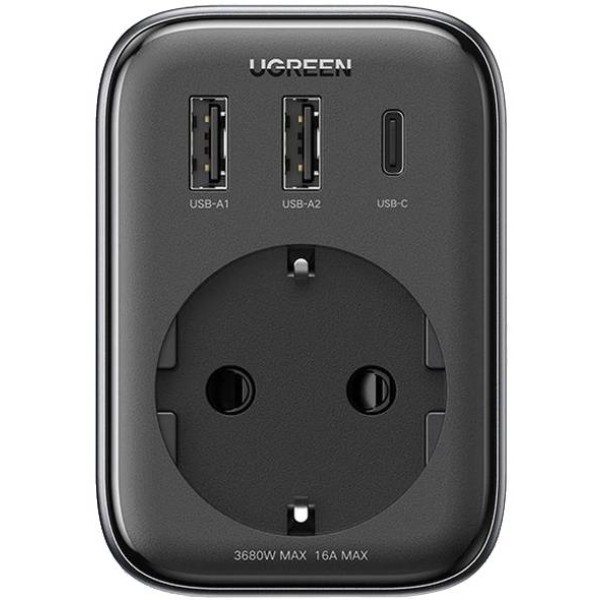 Фото - Сетевое зарядное устройство UGREEN CD314 3xUSB 30W Outlet Extender 2хUSB-A+USB-C (90613)