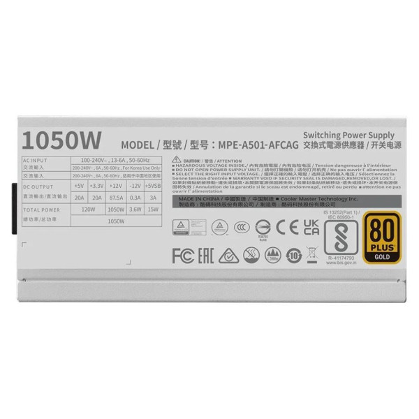 Фото - Блок живлення для ПК Cooler Master ATX 1050W (MPE-A501-AFCAG-3EGEU)