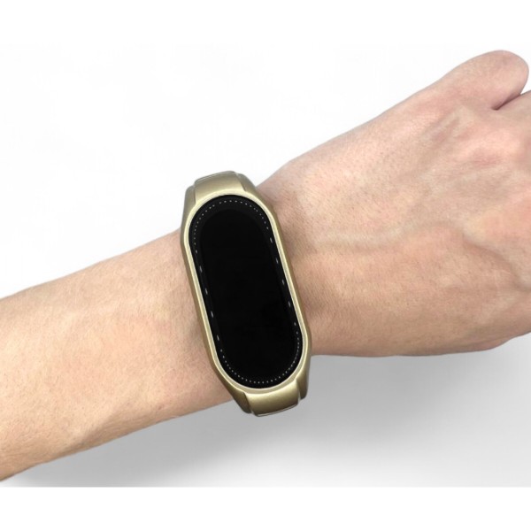 Фото - Ремінець для фітнес-браслета BeCover Metal for Xiaomi Mi Smart Band 9 Gold (711980)