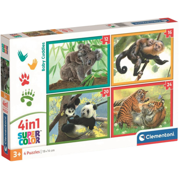 Фото - Пазлы (3-4 года) Clementoni Baby Cuddles 12,16,20 та 24 эл. (21532)