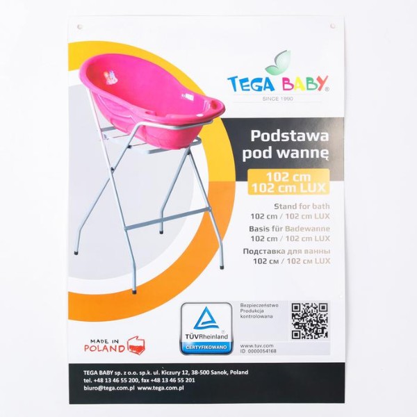 Фото - Підставка під дитячу ванночку Tega Baby Універсальна 102/102 LUX Біла (DM-018BIALA)