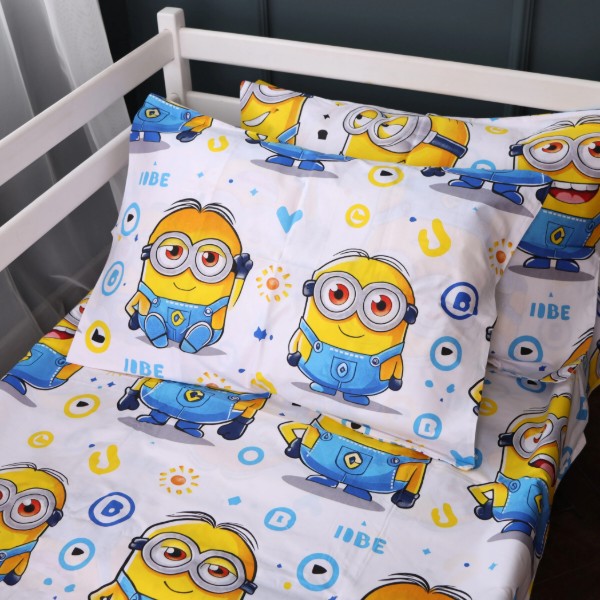 Фото - Комплект постільної білизни MirSon King Size 220х240 см Kids Time 17-0867 Happy Minions Бязь (2200012066263)