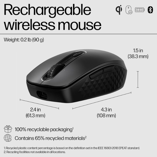 Фото - Миша бездротова HP 690 Rechargeable (7M1D4AA)