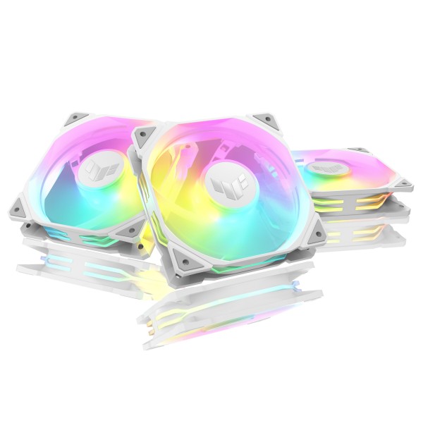 Фото - Корпусний вентилятор Asus TUF Gaming TR120 ARGB Reverse White (90DA00D3-B09000)