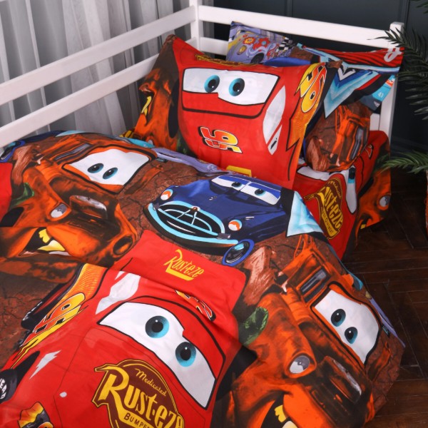Фото - Комплект постельного белья MirSon 175х210 см 17-0889 Cars Retro Race Ranforce Elite (2200012388853)
