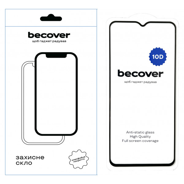 Фото - Защитное стекло для смартфона BeCover Xiaomi Redmi A2 10D Black (711366)