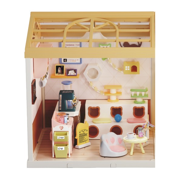 Фото - Пластиковый конструктор Mini House серии Интерьер – КОТОКАФЕ (свет) (8007)