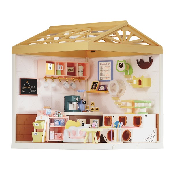 Фото - Пластиковый конструктор Mini House серии Интерьер – КОТОКАФЕ (свет) (8007)