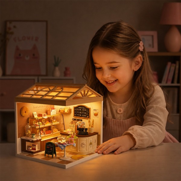 Фото - Пластиковый конструктор Mini House серии Интерьер – ПЕКАРНЯ (свет) (8011)