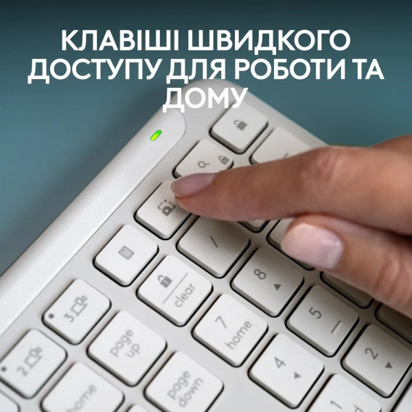 Фото - Клавіатура бездротова Logitech Signature Slim Wireless Keyboard K950 White (920-012466)