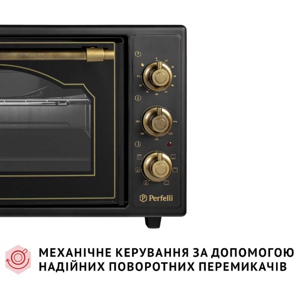 Фото - Печь электрическая Perfelli LAGGIO 37 BLACK RETRO
