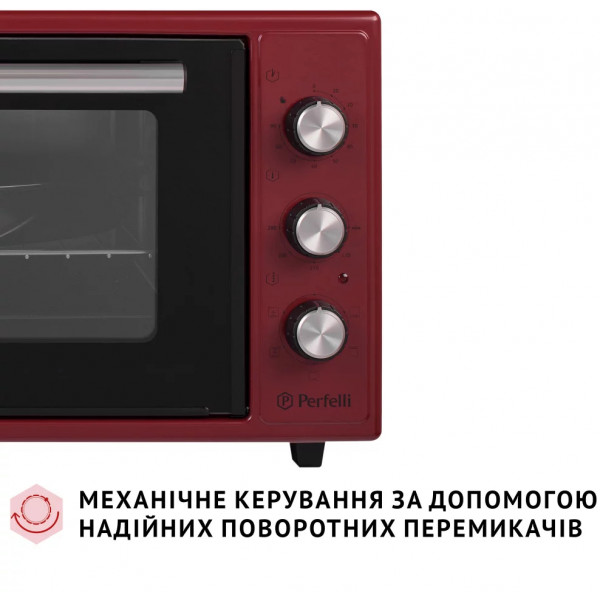 Фото - Піч електрична Perfelli TRIMO 48 RED