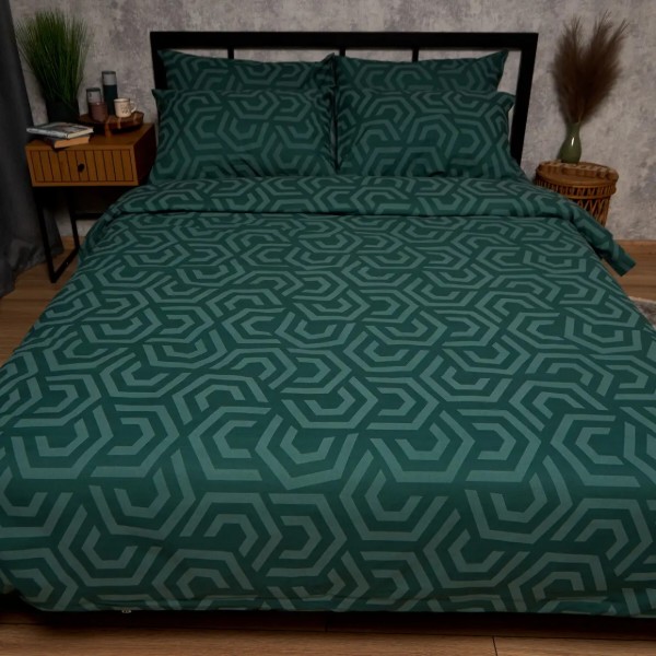 Фото - Комплект постельного белья Moon&Star Бязь Gold Люкс Emerald Maze 143х210х2 (MS-820009163)