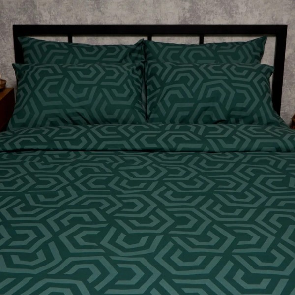 Фото - Комплект постельного белья Moon&Star Бязь Gold Люкс Emerald Maze 143х210х2 (MS-820009163)