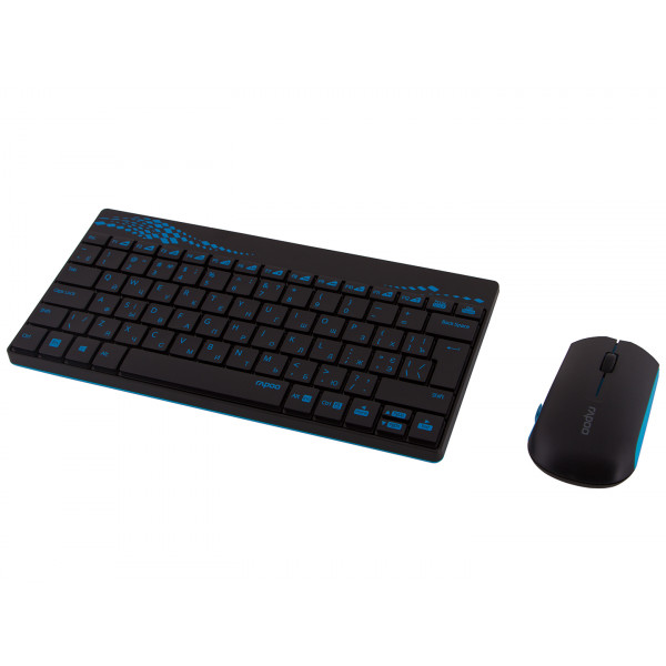 Фото - Клавіатура бездротова Rapoo 8000 Wireless Blue Фото - Клавіатура бездротова Rapoo 8000 Wireless Blue