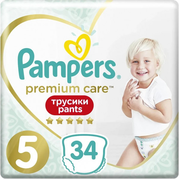 Фото - Одноразові підгузки-трусики Pampers Premium Pants 5 34 шт. (8001090759870)