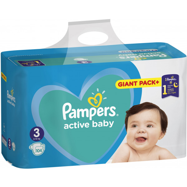 Фото - Одноразові підгузки Pampers Active Baby Розмір 3 (6-10 кг), 104 шт. (81680833)