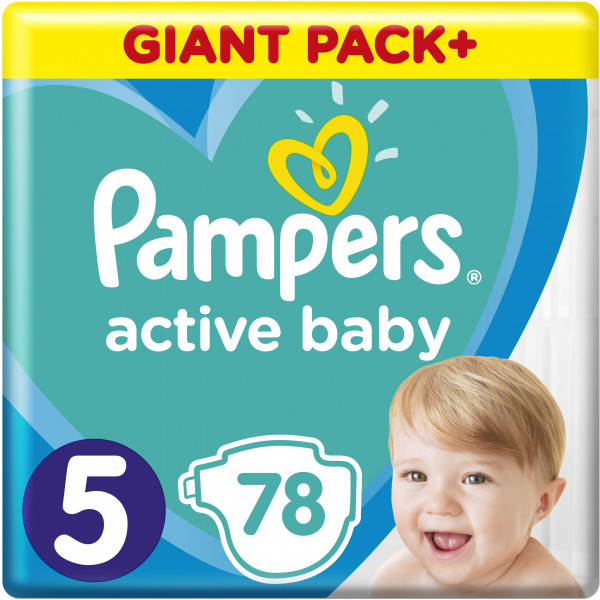 Фото - Одноразові підгузки Pampers Active Baby Розмір 5 (11-16 кг), 78 шт. (81680841)