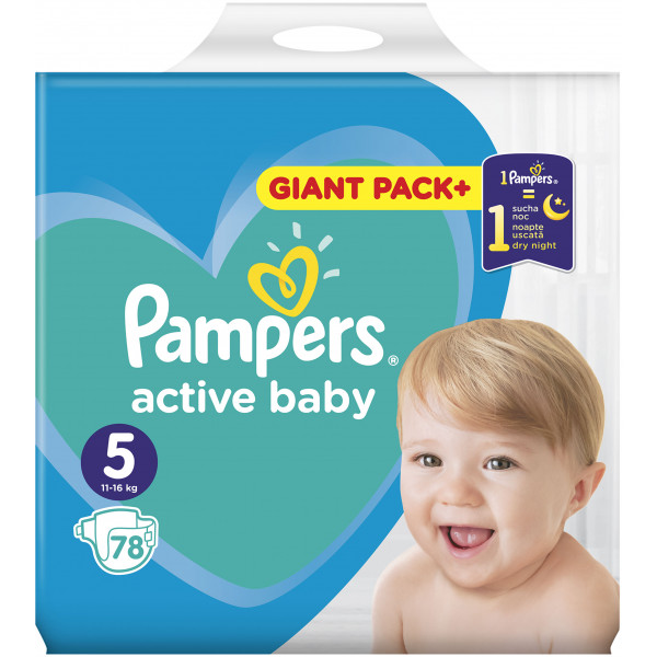 Фото - Одноразові підгузки Pampers Active Baby Розмір 5 (11-16 кг), 78 шт. (81680841)