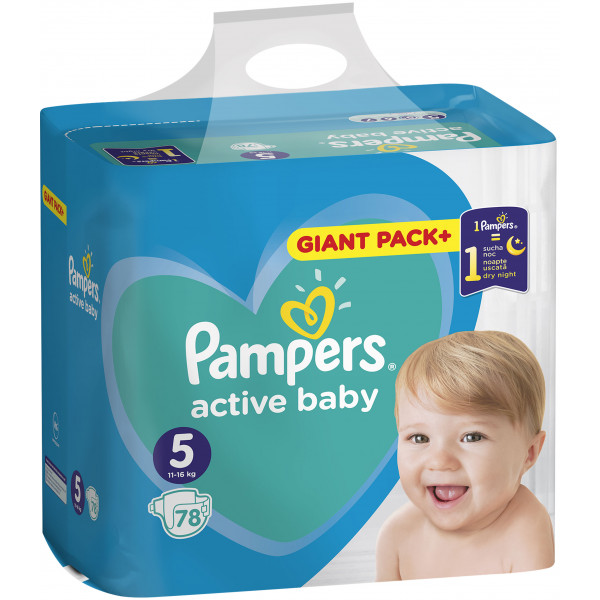Фото - Одноразові підгузки Pampers Active Baby Розмір 5 (11-16 кг), 78 шт. (81680841)