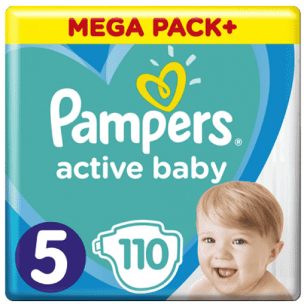 Фото - Одноразові підгузки Pampers Active Baby 5 Пробіг: 110 шт. (8001090951779)