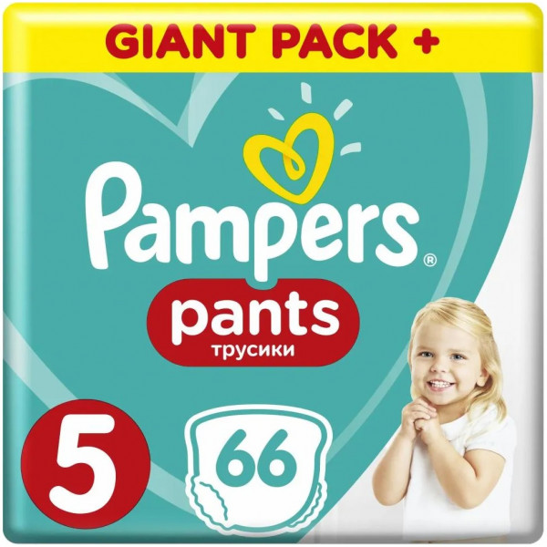 Фото - Одноразові підгузки-трусики Pampers Pants 5 Junior 66 шт. (8001090994851)