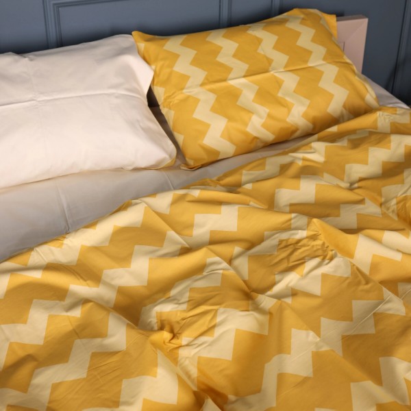 Фото - Комплект постельного белья MirSon Сатин 22-1406 Yellow Waves 175х210 (2200010928686)