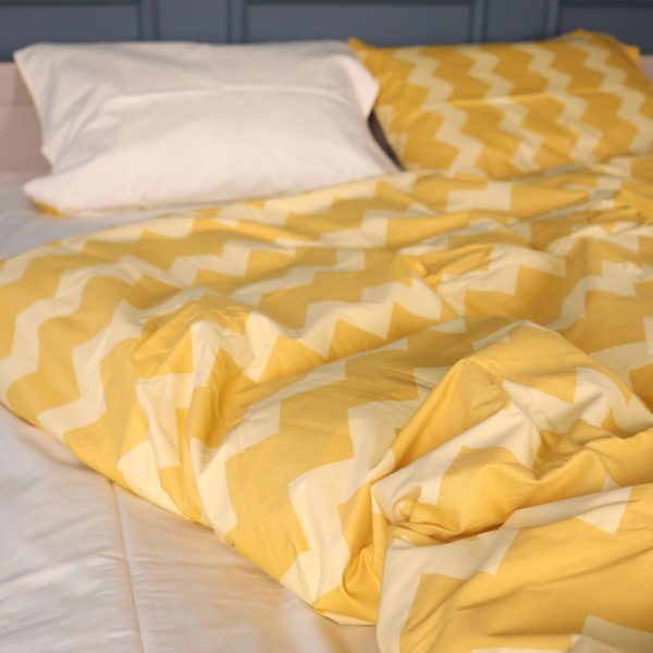 Фото - Комплект постельного белья MirSon Сатин 22-1406 Yellow Waves 175х210 (2200010928686)