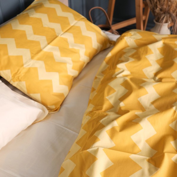 Фото - Комплект постельного белья MirSon Сатин 22-1406 Yellow Waves 175х210 (2200010928686)