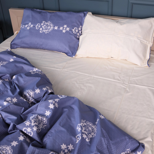 Фото - Комплект постельного белья MirSon Сатин 22-1394 Vintage Filigree 175х210 (2200010564778)